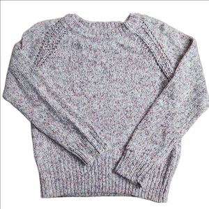 Belle Du Jour Women's XL chunky knit pink crew neck sweater